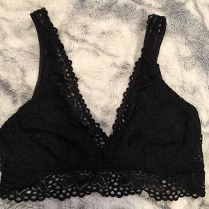 Black Aerie lace bralette